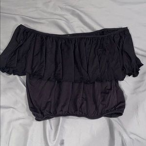 Black off the shoulder top